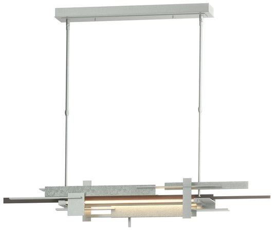 Planar 48.3"W Dark Smoke Accented Vintage Platinum Standard LED Pendan