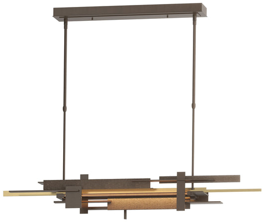 Planar 48.3"W Modern Brass Accented Bronze Standard LED Pendant