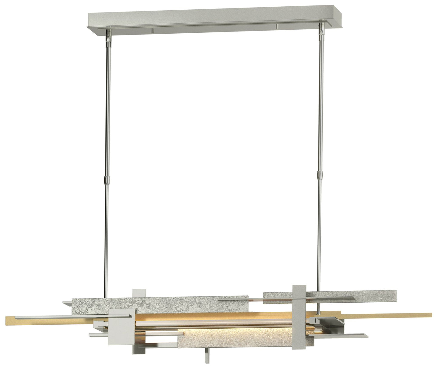 Planar 48.3"W Modern Brass Accented Sterling Standard LED Pendant