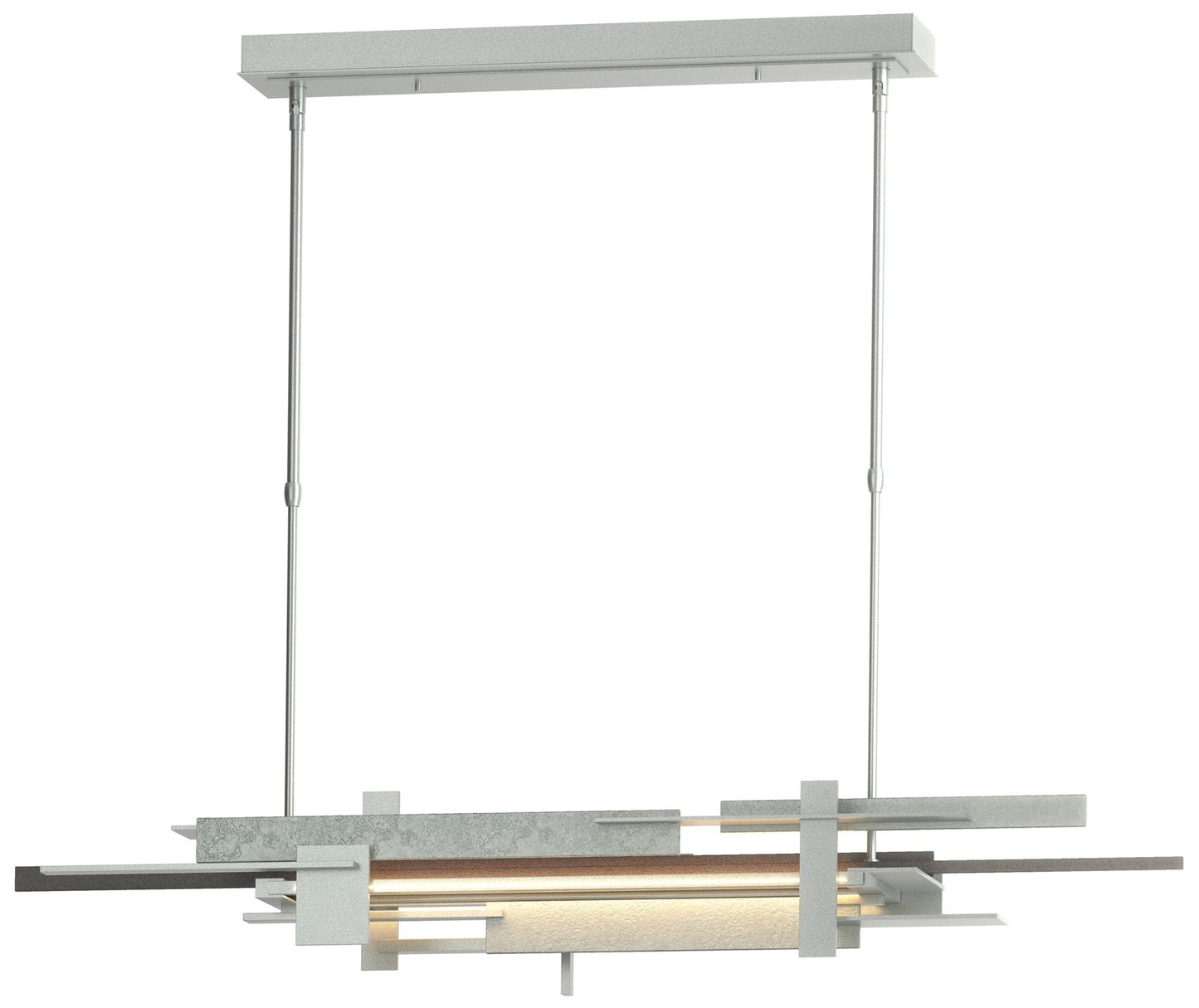 Planar 48.3"W Natural Iron Accented Vintage Platinum Standard LED Pend