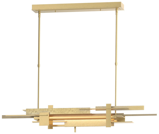 Planar 48.3"W Soft Gold Accented Modern Brass Standard LED Pendant