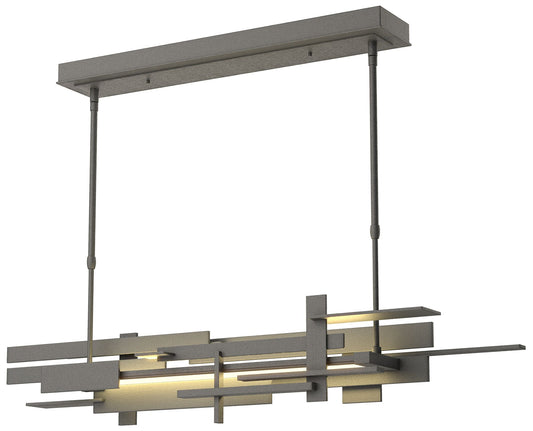 Planar Large LED Pendant - Natural Iron Finish - Standard Height