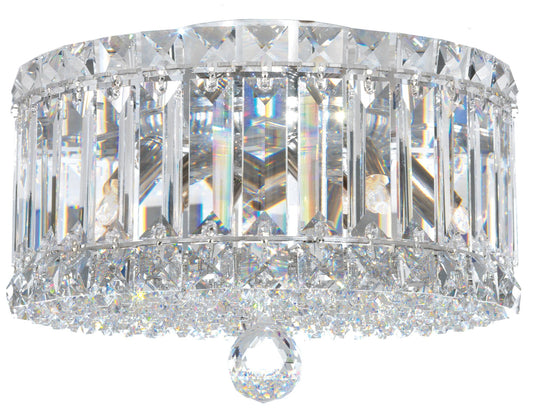 Plaza 7.5"H x 10"W 4-Light Crystal Flush Mount in Polished Stainl