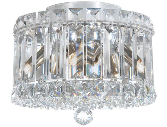 Plaza 7"H x 8"W 4-Light Crystal Flush Mount in Polished Stainless