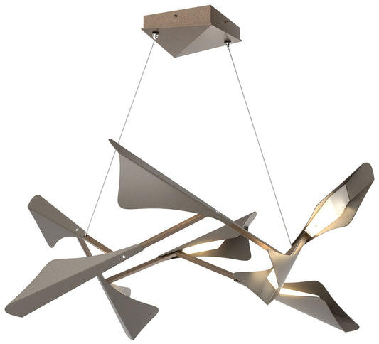 Plume 37.6"W 8-Light Dark Smoke and Bronze Standard LED Pendant