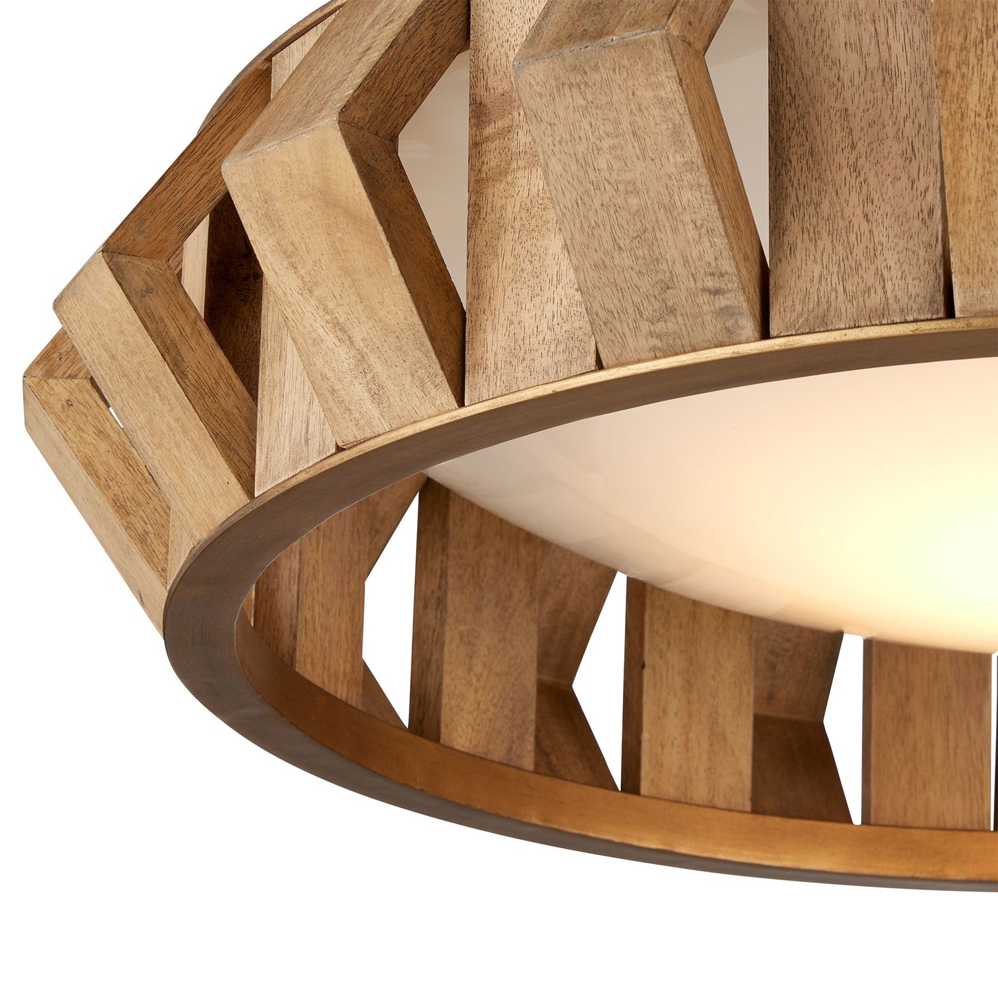 Plunge 30" Wide Brass Toffee Wood LED Chandelier