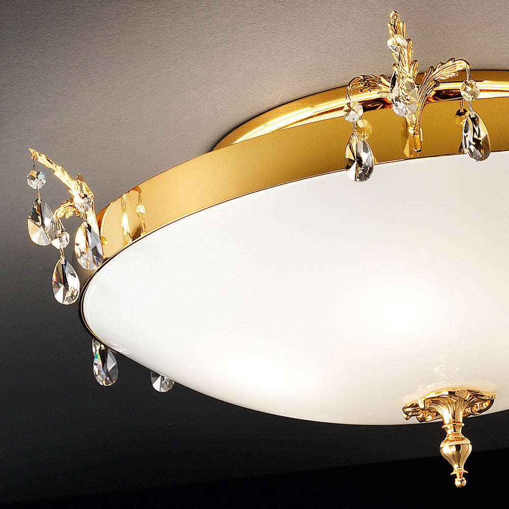 Polished Gold Ornate Empire Ceiling Light