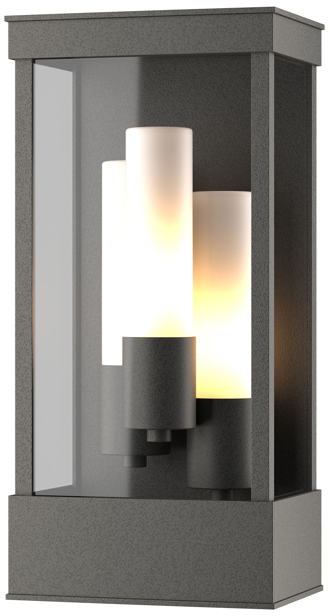 Portico Outdoor Sconce - Iron Finish - Opal Glass