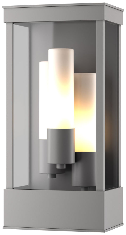 Portico Outdoor Sconce - Steel Finish - Opal Glass