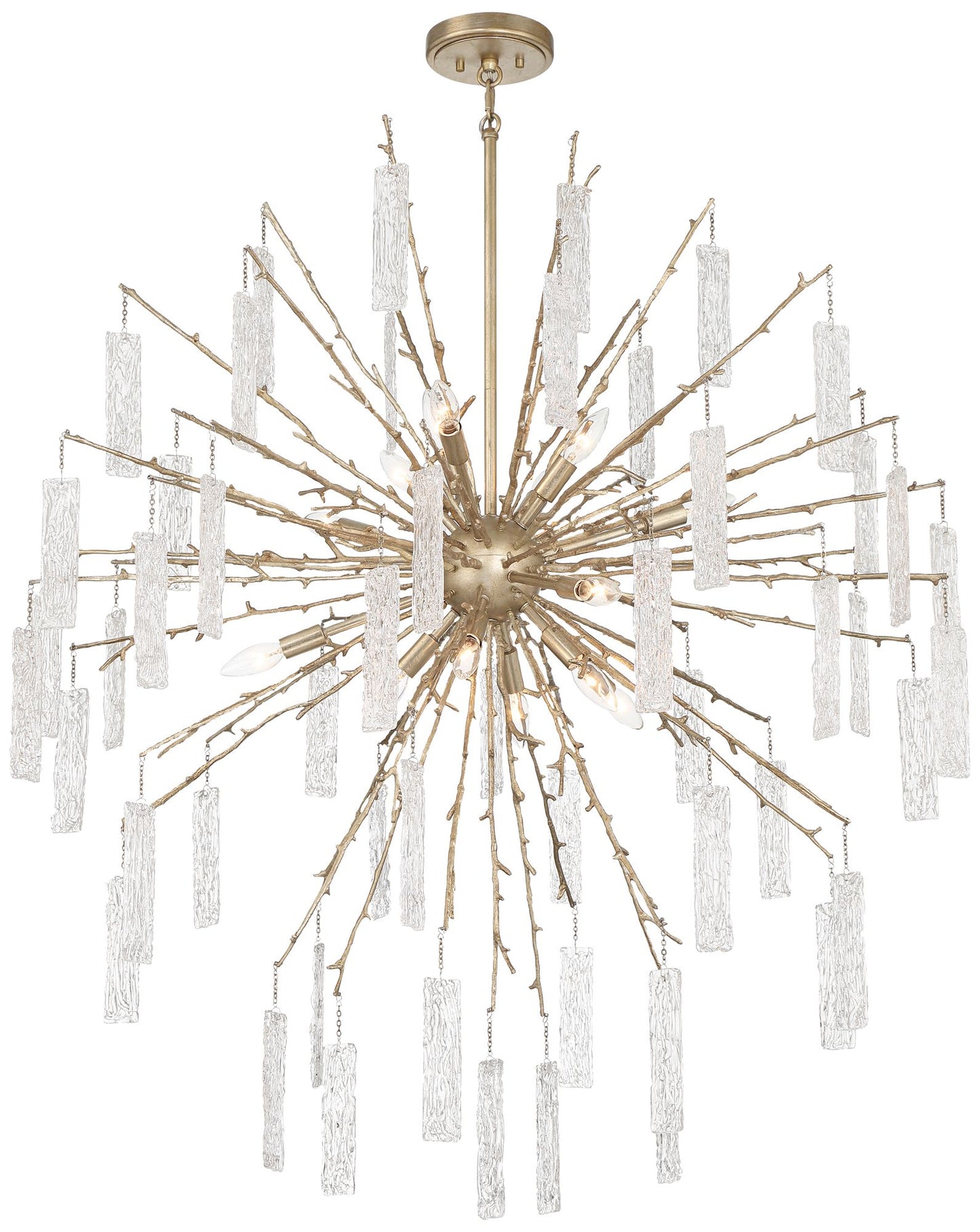 Madeleine 40" Wide Brass 14-Light Rain Chandelier