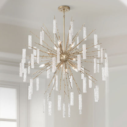 Madeleine 40" Wide Brass 14-Light Rain Chandelier