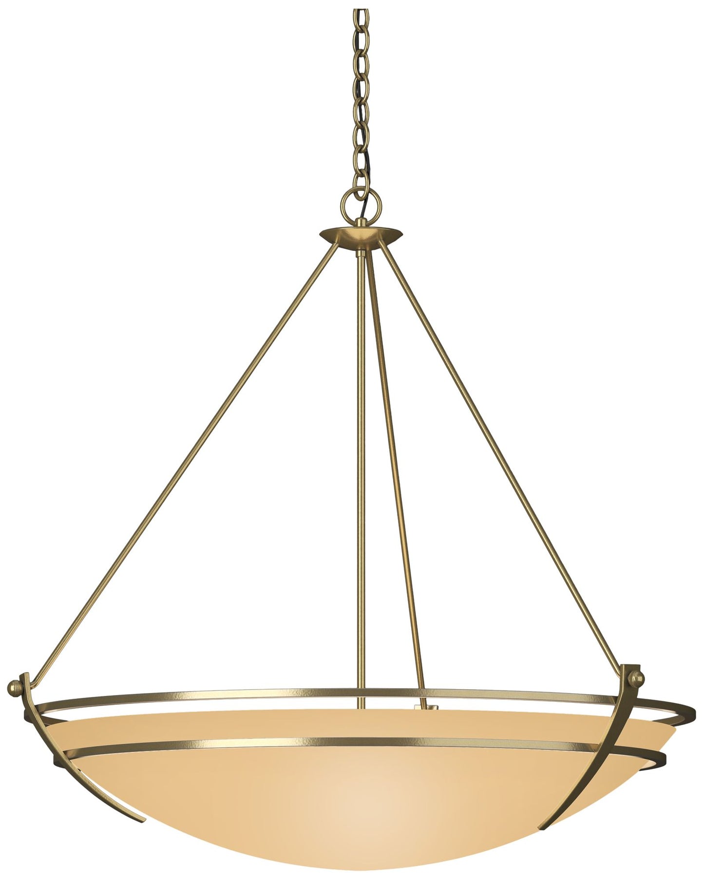 Presidio Tryne 35.1"W Large Scale Modern Brass Pendant w/ Sand Glass S