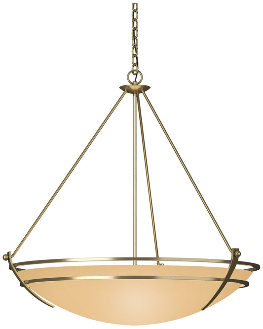 Presidio Tryne 35.1"W Large Scale Modern Brass Pendant w/ Sand Glass S