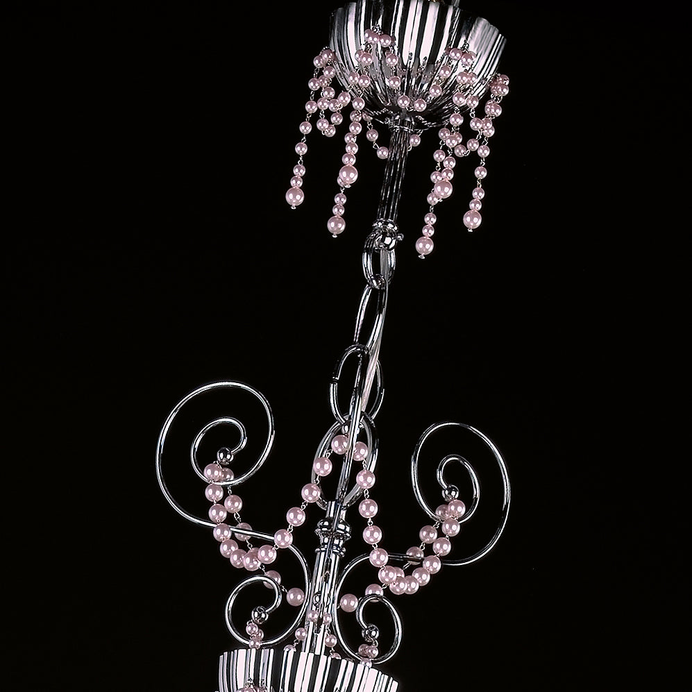 Pretty Pink Murano Glass Chandelier