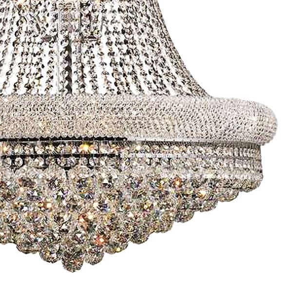 Primo 30" Wide Chrome and Clear Crystal Chandelier