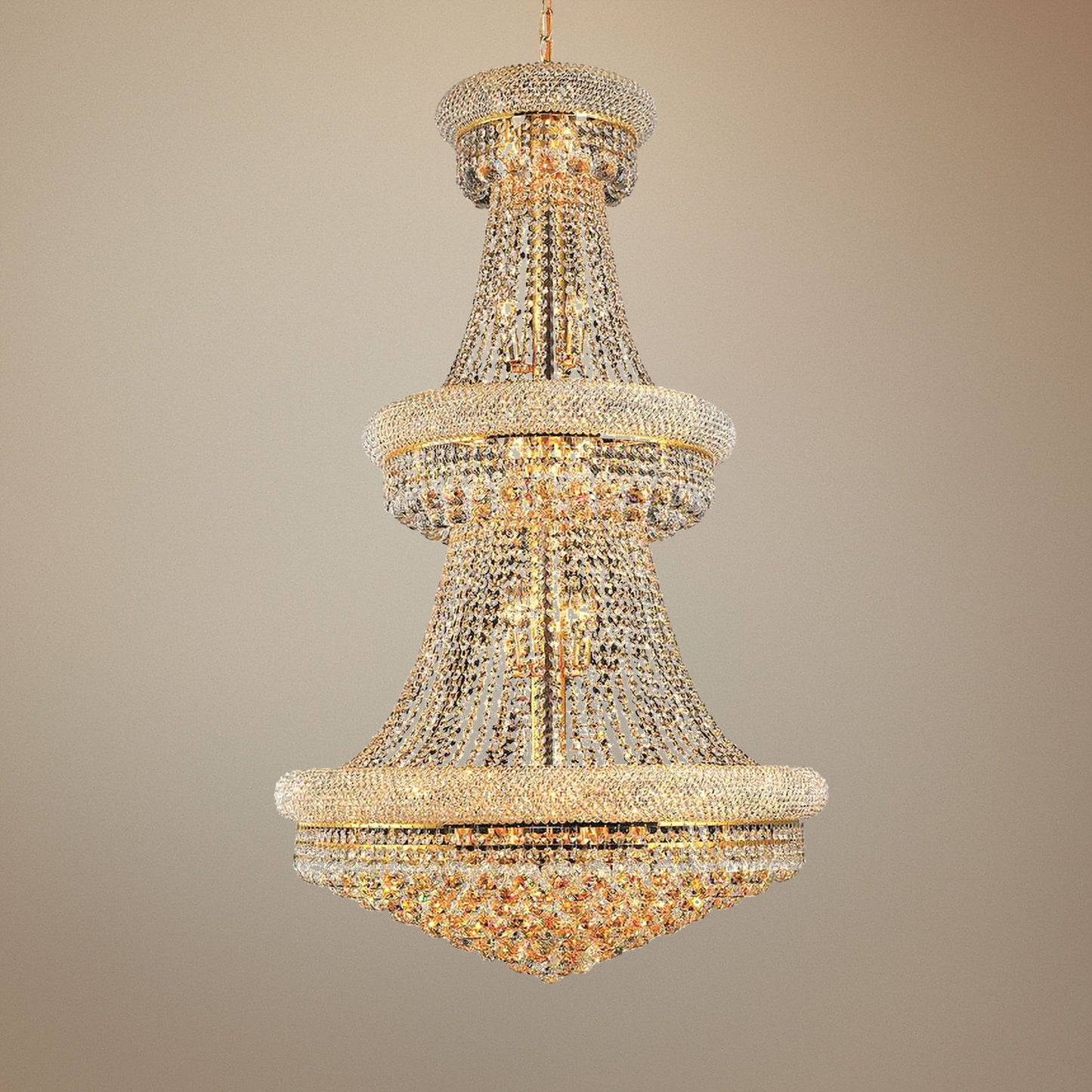 Primo 30" Wide Gold 32-Light Crystal Chandelier