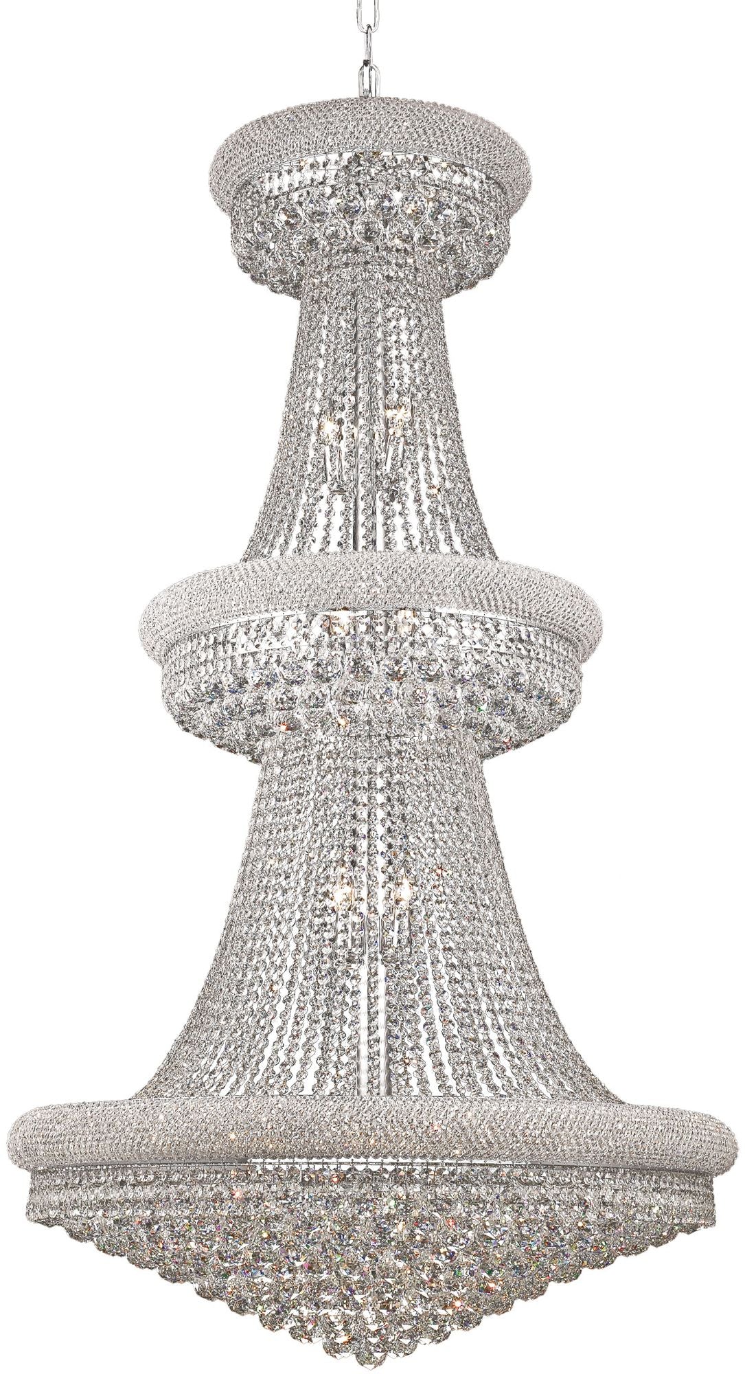 Primo 36" Wide Royal Cut Clear Crystal 32-Light Chandelier