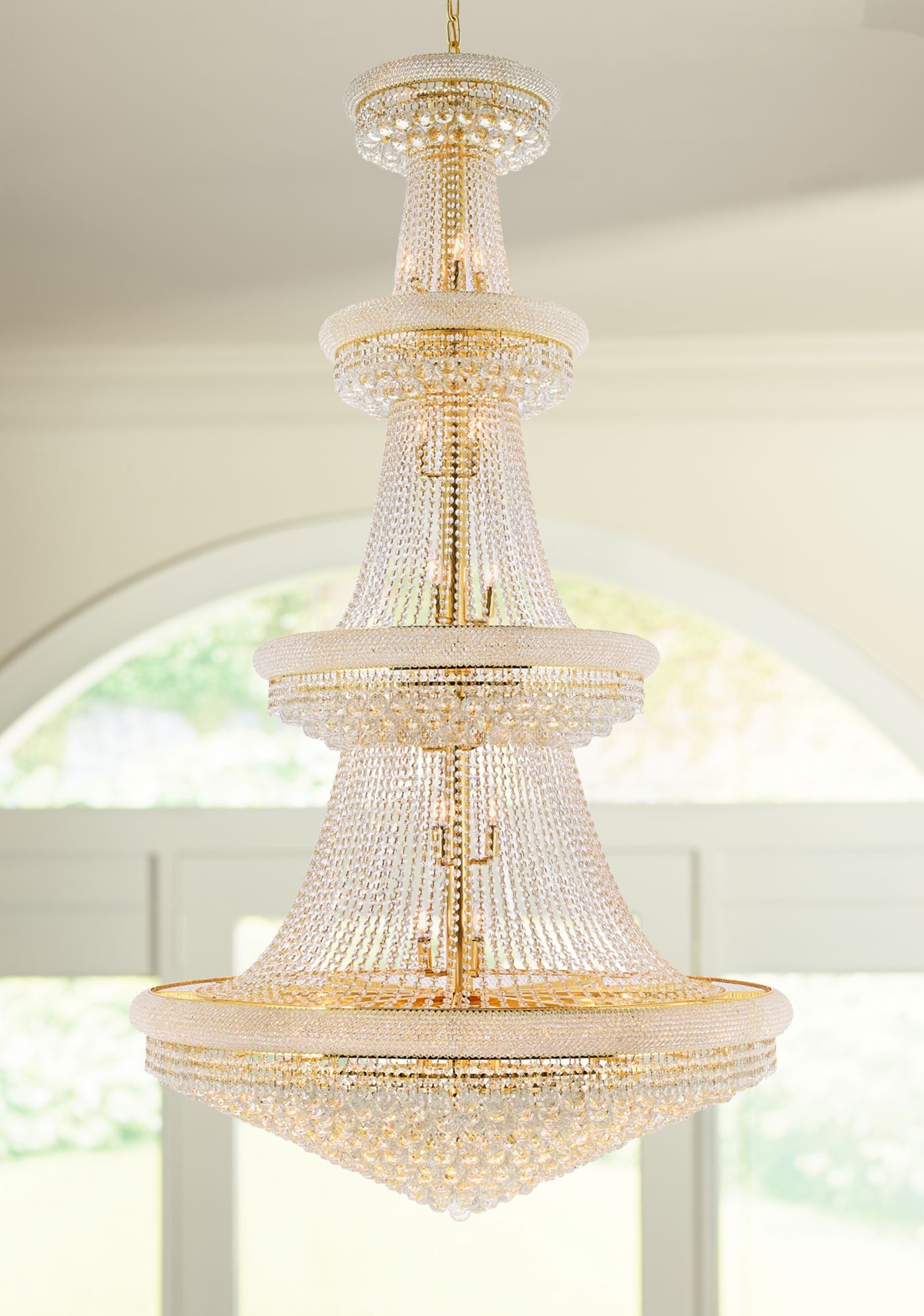 Primo 48" Wide Royal Cut Clear Crystal 42-Light Chandelier