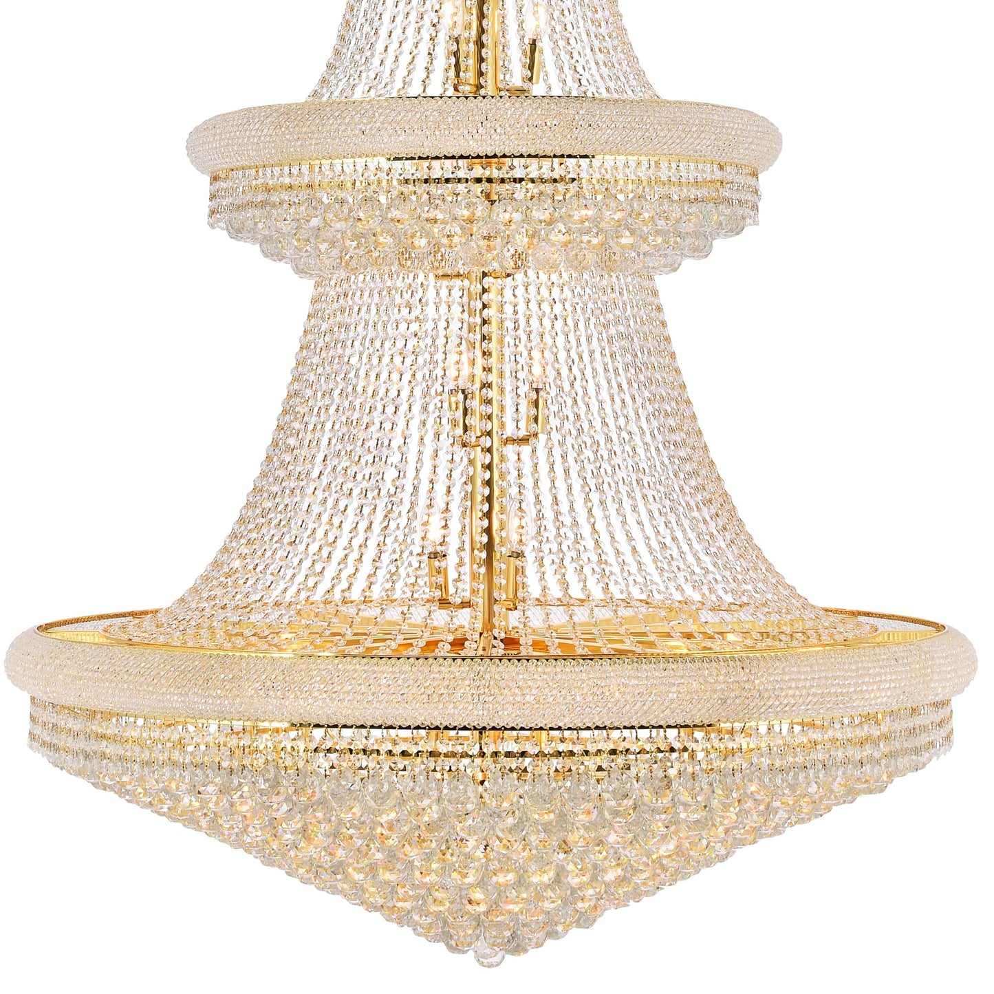 Primo 48" Wide Royal Cut Clear Crystal 42-Light Chandelier