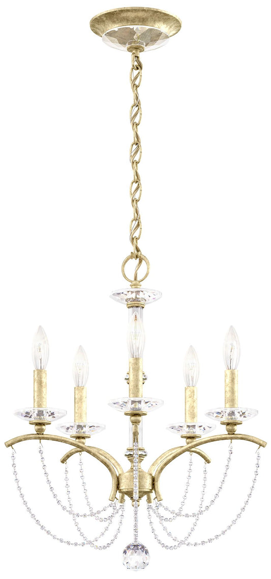 Priscilla 22"H x 18"W 5-Light Crystal Chandelier in Heirloom Silv