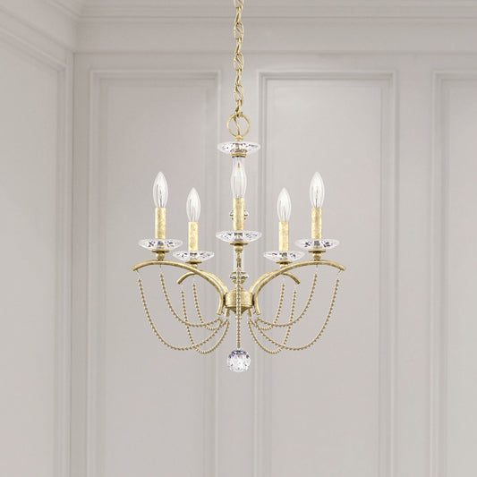 Priscilla 22"H x 18"W 5-Light Crystal Chandelier in Heirloom Silv