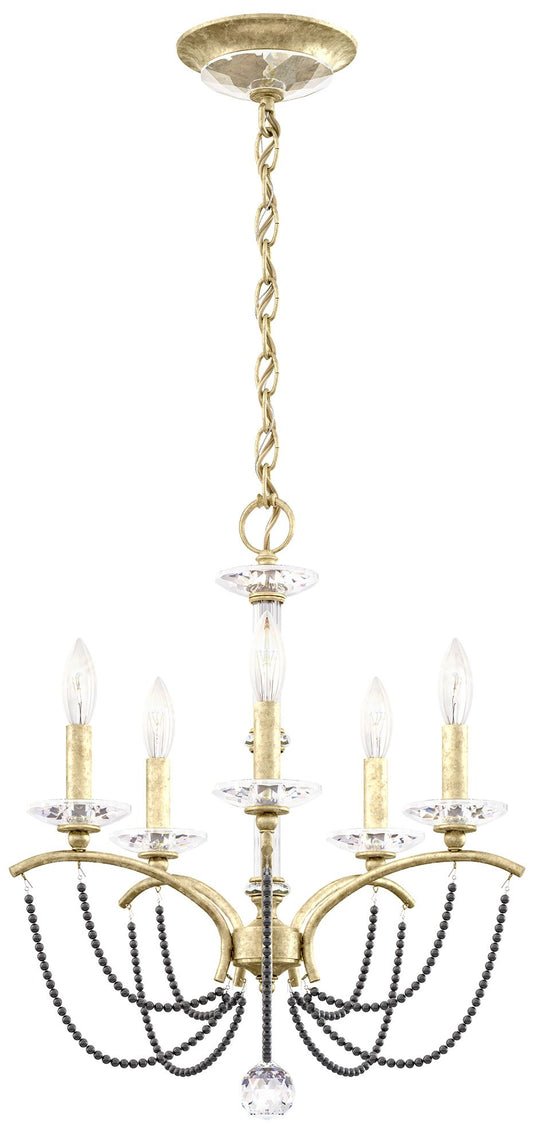 Priscilla 22"H x 18"W 5-Light Crystal Chandelier in Heirloom Silv