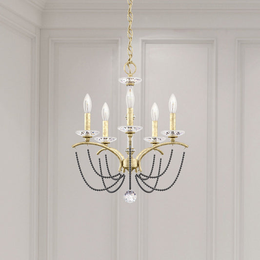 Priscilla 22"H x 18"W 5-Light Crystal Chandelier in Heirloom Silv