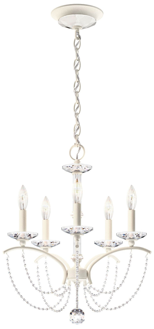 Priscilla 22"H x 18"W 5-Light Crystal Chandelier in White