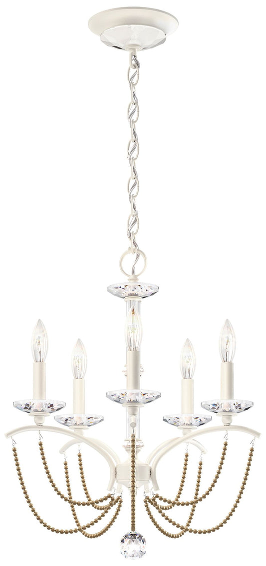 Priscilla 22"H x 18"W 5-Light Crystal Chandelier in White