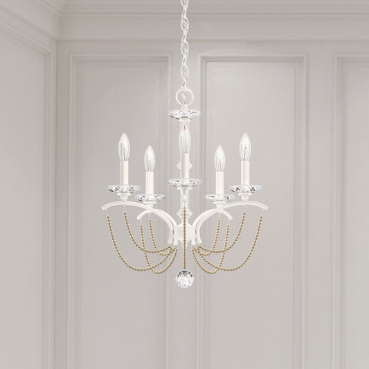 Priscilla 22"H x 18"W 5-Light Crystal Chandelier in White