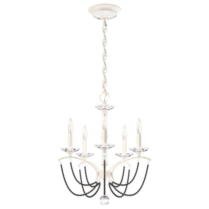Priscilla 22"H x 18"W 5-Light Crystal Chandelier in White