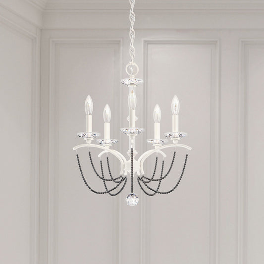 Priscilla 22"H x 18"W 5-Light Crystal Chandelier in White