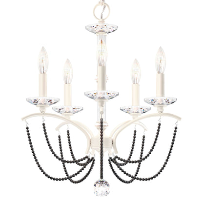 Priscilla 22"H x 18"W 5-Light Crystal Chandelier in White