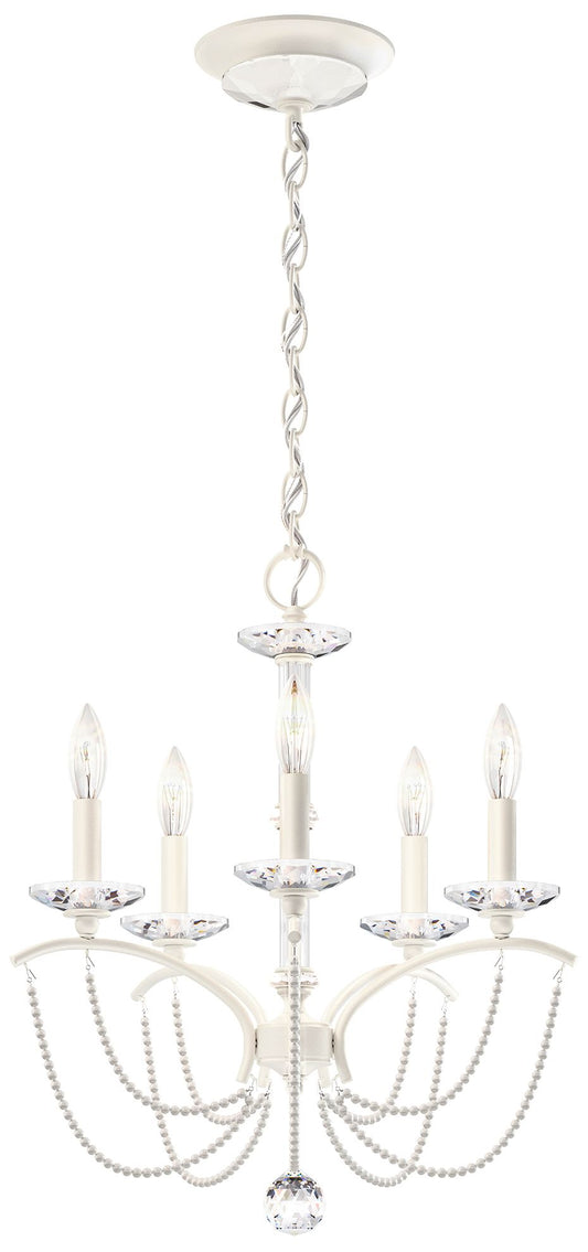 Priscilla 22"H x 18"W 5-Light Crystal Chandelier in White