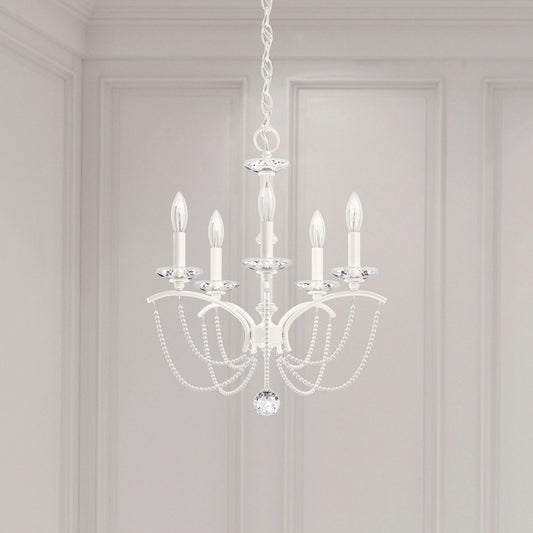 Priscilla 22"H x 18"W 5-Light Crystal Chandelier in White