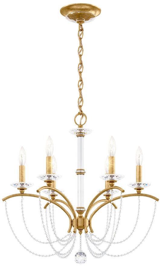 Priscilla 23.5"H x 23.5"W 6-Light Crystal Chandelier in Heirloom