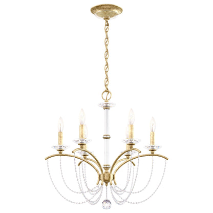 Priscilla 23.5"H x 23.5"W 6-Light Crystal Chandelier in Heirloom