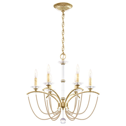 Priscilla 23.5"H x 23.5"W 6-Light Crystal Chandelier in Heirloom