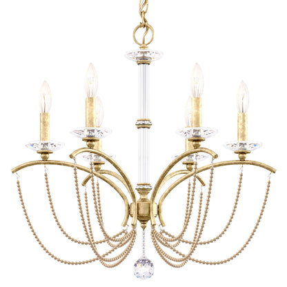 Priscilla 23.5"H x 23.5"W 6-Light Crystal Chandelier in Heirloom