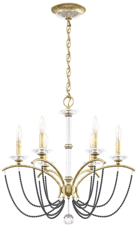 Priscilla 23.5"H x 23.5"W 6-Light Crystal Chandelier in Heirloom