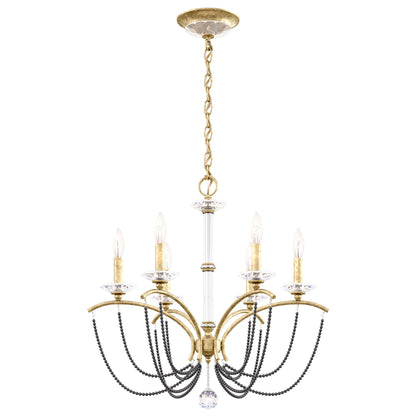 Priscilla 23.5"H x 23.5"W 6-Light Crystal Chandelier in Heirloom