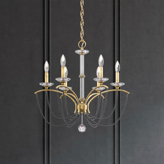 Priscilla 23.5"H x 23.5"W 6-Light Crystal Chandelier in Heirloom