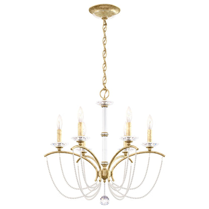 Priscilla 23.5"H x 23.5"W 6-Light Crystal Chandelier in Heirloom