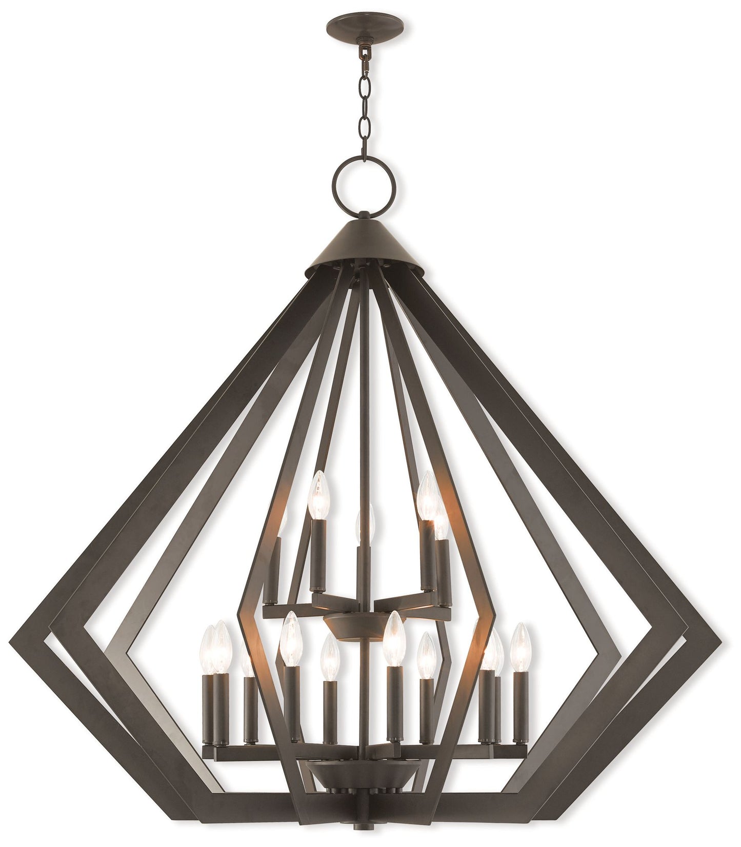 Prism 15 Light Bronze Foyer Chandelier