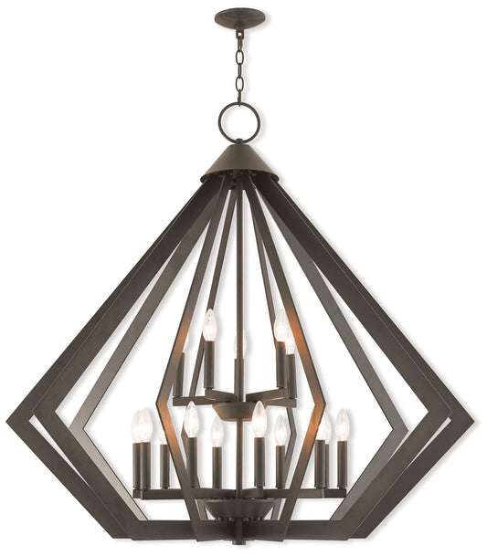 Prism 15 Light Bronze Foyer Chandelier