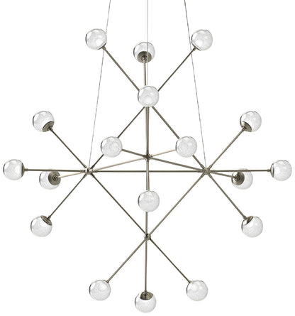 Proton? 40"W Satin Nickel 18-Light LED Pendant Light