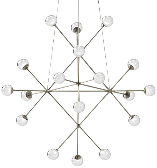 Proton�?40"W Satin Nickel 18-Light LED Pendant Light