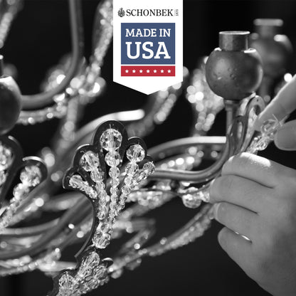 Quest 8"H x 20"W 13-Light Crystal Multi-Light Pendant in Black