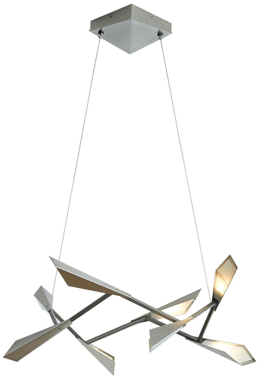 Quill Horizontal LED Pendant - Sterling Finish - Standard Height