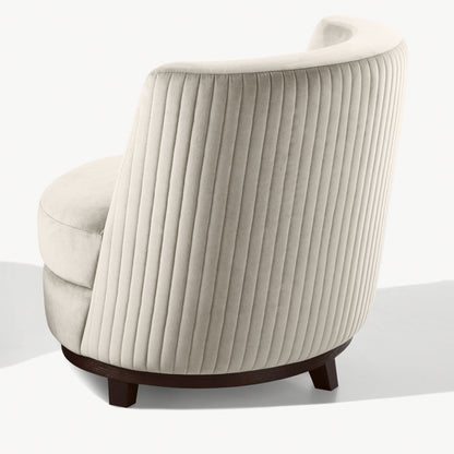 Quilted Occasional Chair With Swivel Base